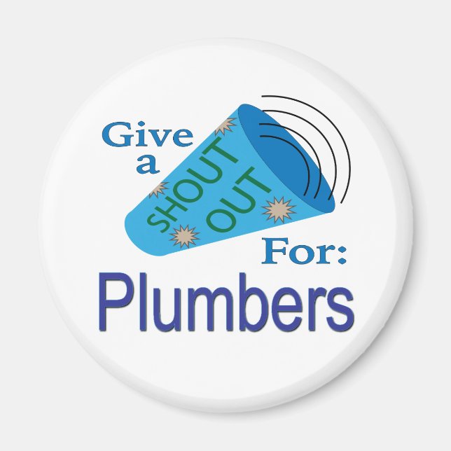 Imán Shout Out for Plumbers (Frente)