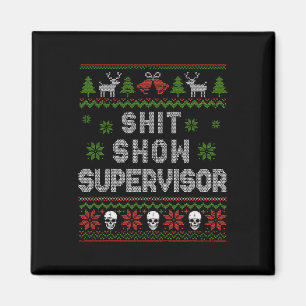 Imán -show Supervisor Navidades Sweater Funny Ugly Xmas