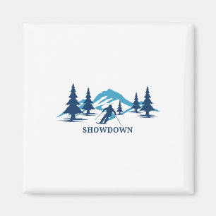 Imán Showdown Montana Estación de Esquí Esquí Esquiador