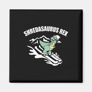 Imán Shredasaurus Rex Esquí Dinosaurio Niños Divertido