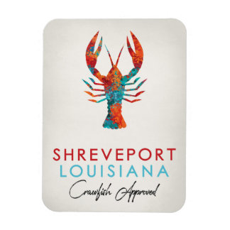 Imán Shreveport Louisiana Crawfish Bright