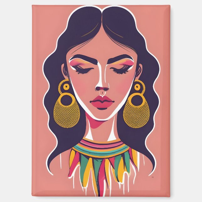 Imán Shy chica parpadea (Anverso)