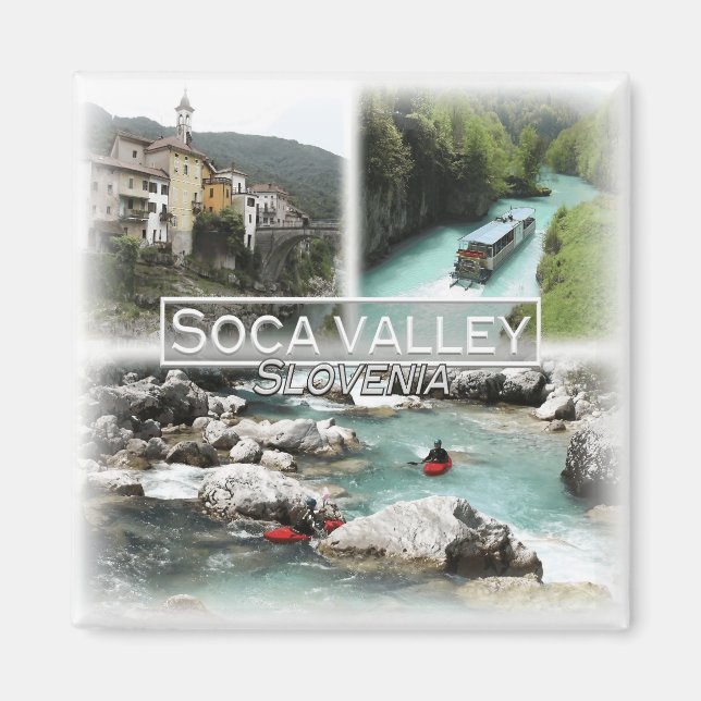 Imán SI0017 Europa, Eslovenia, Soca valley, Fridge (Frente)