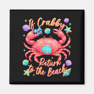 Imán Si Crabby Regresa A La Playa Cangrejo De Verano