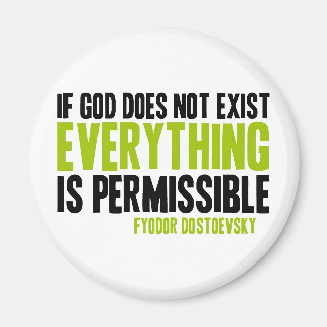 Imán Si Dios no existe, todo es permisible (Frente)