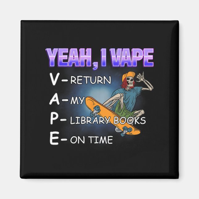 Imán Sí, la biblioteca Vape Libros Meme Gracioso Absurd (Frente)