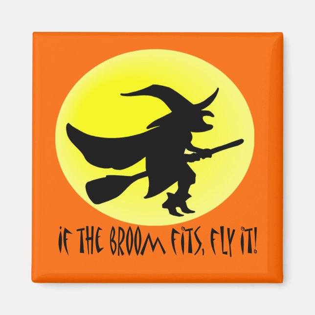 Imán Si la escoba encaja, ¡vuélvalo! (Frente)