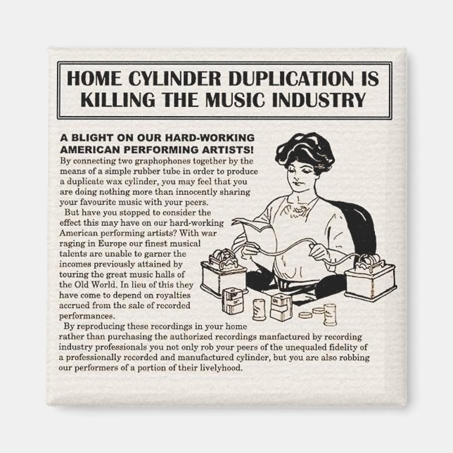 Imán Si la RIAA existiera en 1915 (Frente)