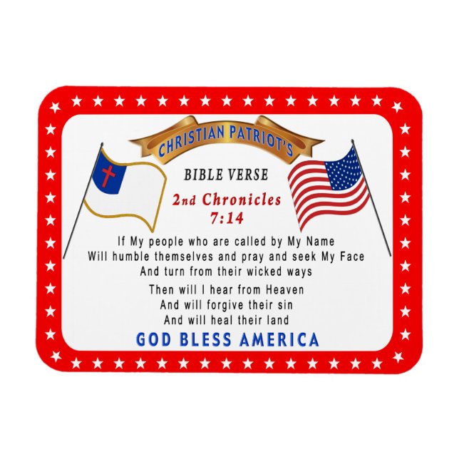 Imán Si mi pueblo se humilla a sí mismo Verse Magnet (Horizontal)