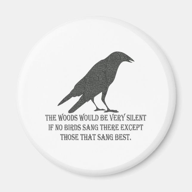 Imán Si ningún pájaro canta (Frente)