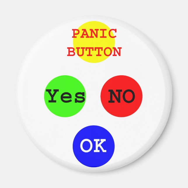 Imán Sí No Botones Los Regalos De Zazzle Del MUSEO (Frente)