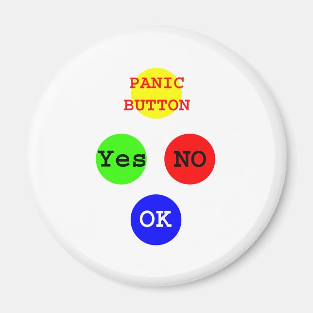 Imán Sí No Botones Los Regalos De Zazzle Del MUSEO (Frente)