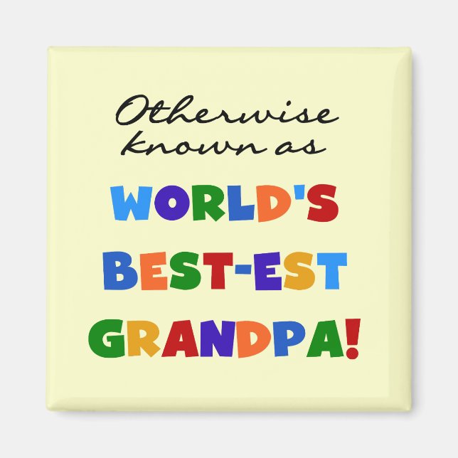 Imán Si no conocido como regalos del abuelo Mejor-est (Frente)