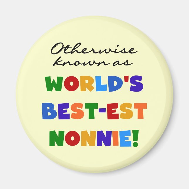 Imán Si no conocido como regalos del Mejor-est Nonnie (Frente)