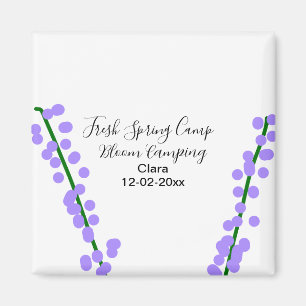 Imán Si primavera fresca flores de lavanda para acampar