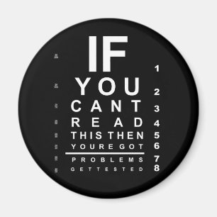 Imán Si puede leer este gráfico de prueba ocular - Oscu