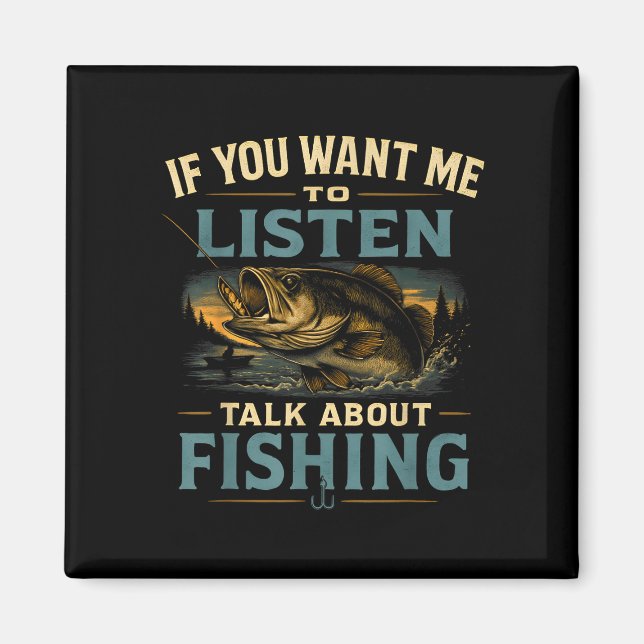 Imán Si quieres que hable de pesca  (Frente)