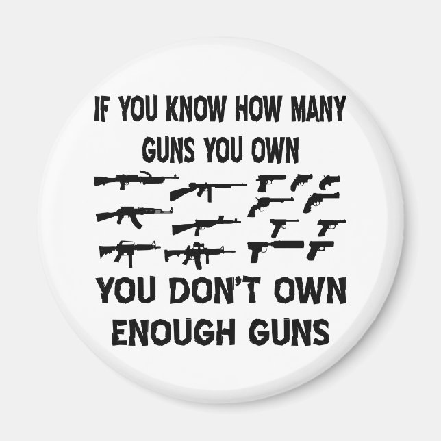 Imán Si sabes cuántas armas tienes (Frente)