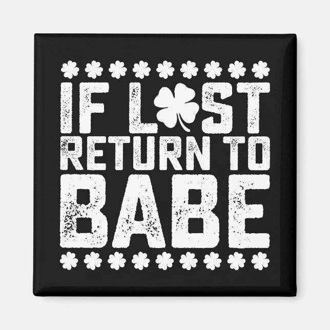 Imán Si se pierde, devuélveme a Babe, soy Babe Pareja c (Frente)
