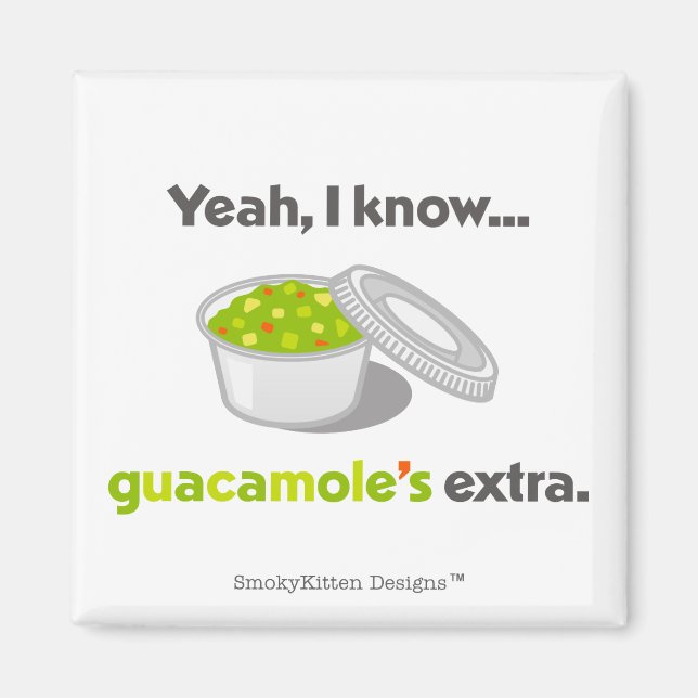 Imán Sí, sé que Guacamole es extra (Copa de Guacamole) (Frente)