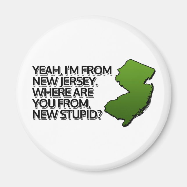 Imán Sí, soy de Nueva Jersey. (Frente)