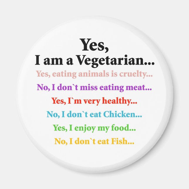 Imán Sí, soy vegetariano... (Frente)