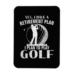 Imán Sí, tengo un plan de jubilación Golf divertido gol
