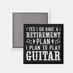 Imán Sí, Tengo Un Plan De Jubilación Gracioso Guitarra