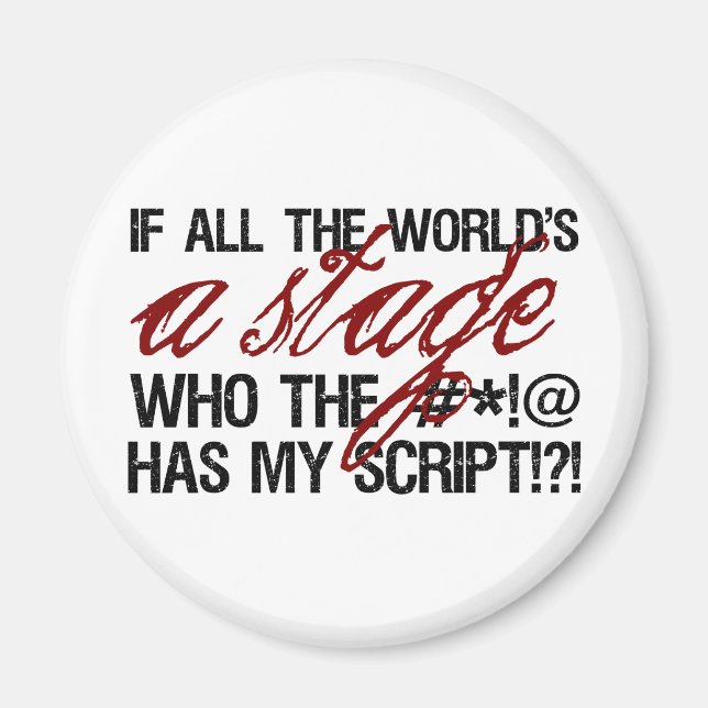 Imán Si todo el mundo es un escenario... (Frente)