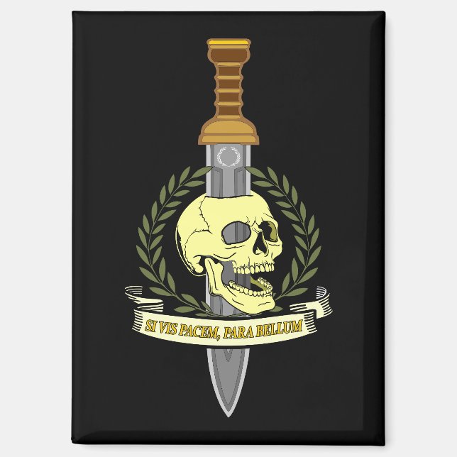 Imán Si Vis Pacem, Para Bellum.. Skull (Anverso)