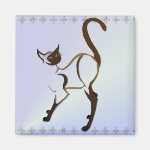 Imán siamés del gatito