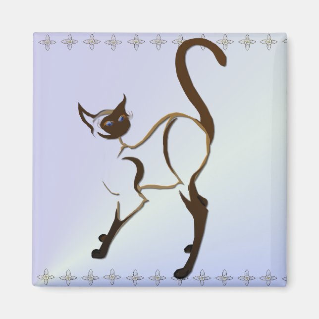 Imán Siamese Kitty Magnet (Frente)