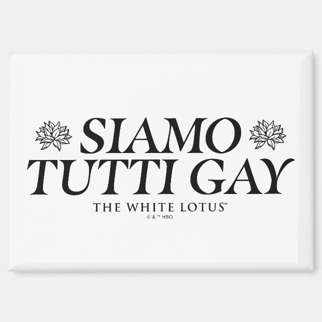 Imán Siamo Tutti Gay - El Lotus blanco (Anverso)