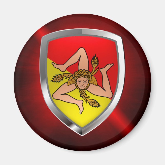 Imán Sicilia Emblem Metálico (Frente)