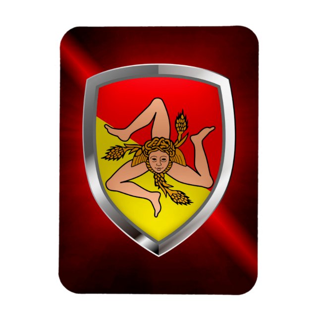 Imán Sicilia Emblem Metálico (Vertical)