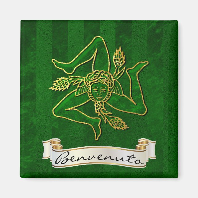 Imán Siciliana Trinacria Benvenuto (Frente)