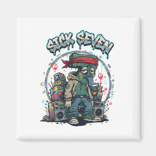 Imán Sick Seven 67 Graffiti Meme Seis Siete Diversión C