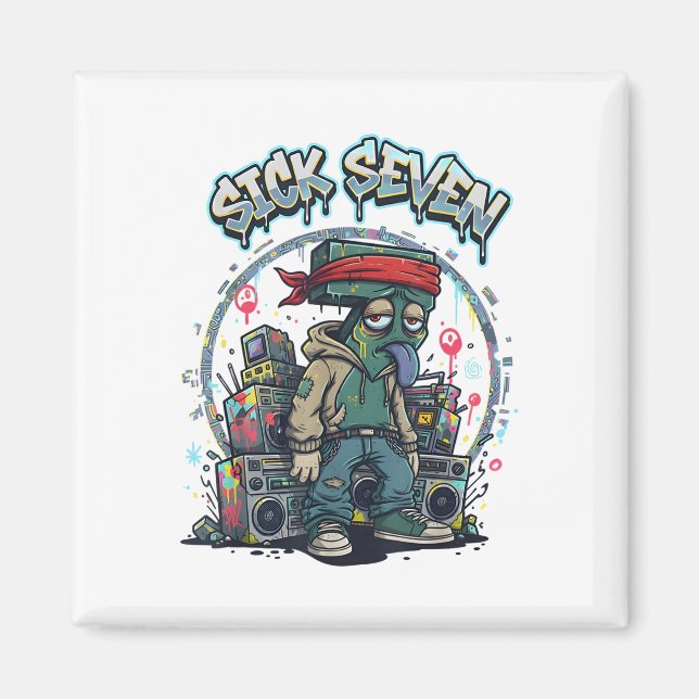 Imán Sick Seven 67 Graffiti Meme Six Seven Fun Street U (Frente)