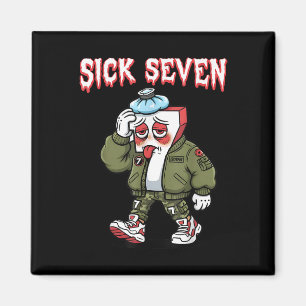 Imán Sick Seven 67 Meme Divertido Gen Alpha jerga Brain