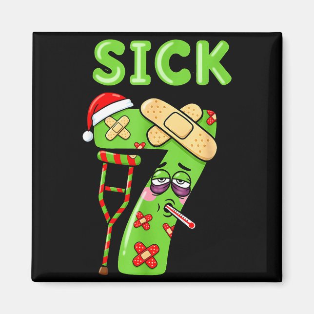 Imán Sick Seven Meme 67 Six Seven Santa Hat Christmas P (Frente)