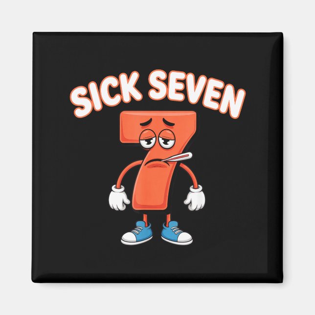 Imán Sick Seven Meme Tee Six Seven Fun Wordplay  (Frente)