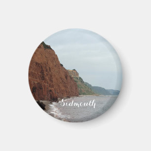 Imán Sidmouth Ocean Photo Small, 3,2 Cm Round Magnet