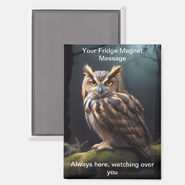 Imán Siempre aquí, vigilándote el refrigerador. (Anverso/Reverso)