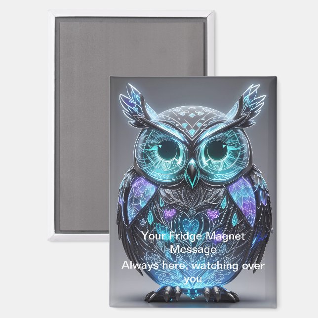 Imán Siempre aquí, vigilándote el refrigerador. (Anverso/Reverso)