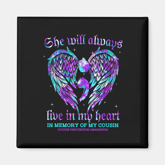 Imán Siempre en mi corazón mi primo Prevención del suic (Frente)