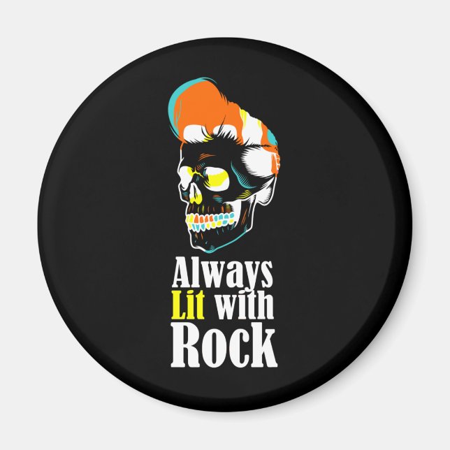 Imán Siempre iluminado con rock (Frente)