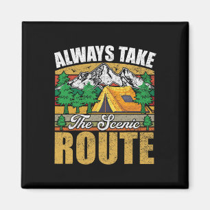 Imán Siempre tome la ruta escénica divertida caminata
