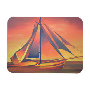 Imán Siena navega al atardecer