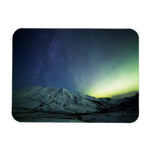 Imán Sierra Aurora Borealis y Vía Láctea Alaska