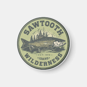 Imán Sierra Sawtooth Idaho Montaña Senderismo Alpino